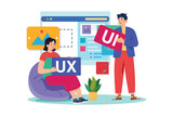 Team of UX UI designer mobile development experience app