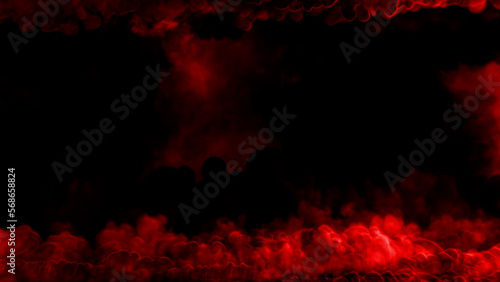 nice crimson scary Halloween smoke or night clouds backdrop, isolated - abstract 3D illustration