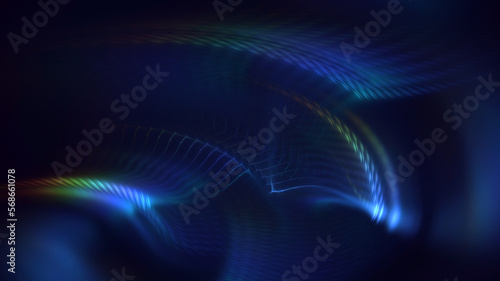 3D rendering abstract multicolor technology fractal light background