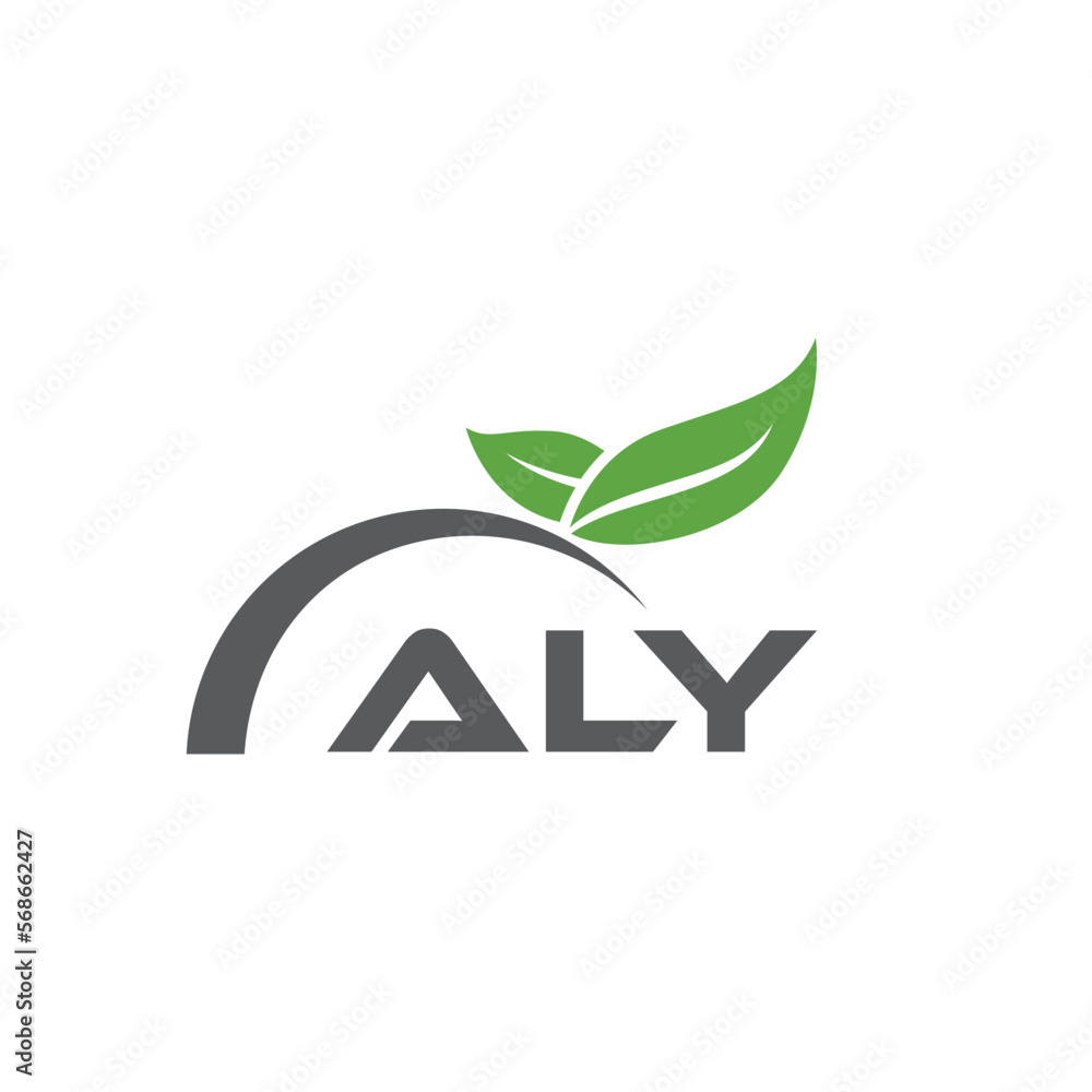 Aly Letters ALY letter nature logo design on white background. ALY creative ...