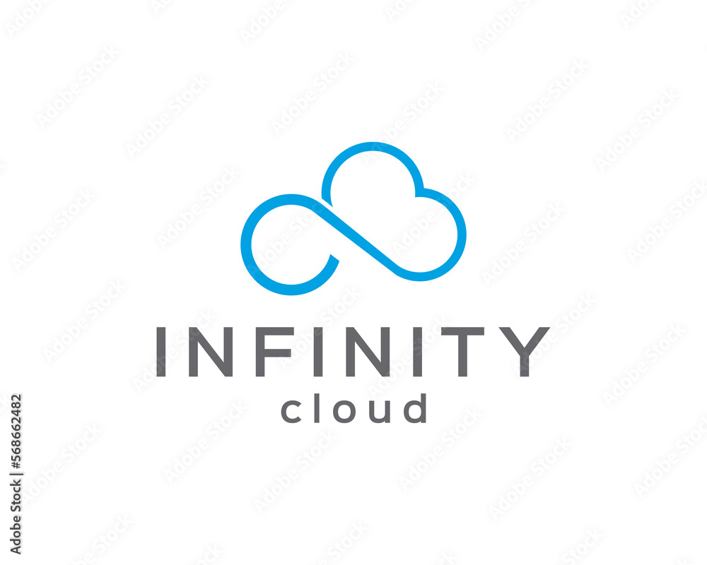 Cloud logo design. Infinity cloud logo template Cloud logo design. Infinity cloud logo template