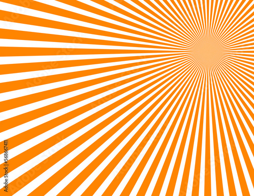 White and orange sunburst pattern background. Retro ray pattern background. Royalty high-quality free stock photo image of overlays sunbeams grunge Abstract backgrounds. Retro stripe pattern sunbrush