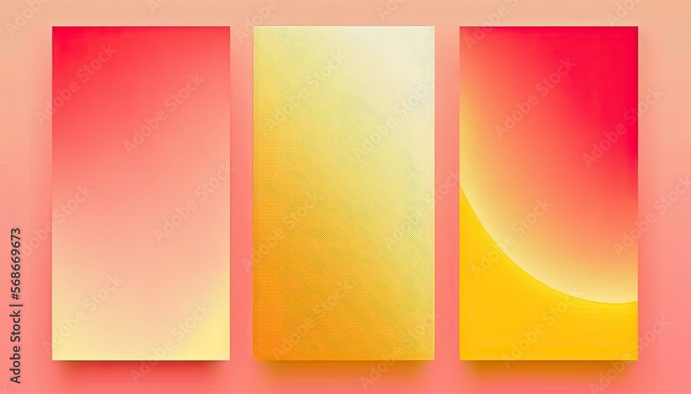 framed minimalist aesthetic background with gradients, yellow, pink and white