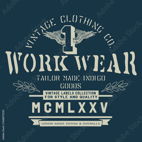 varsity vintage label original t shirt print