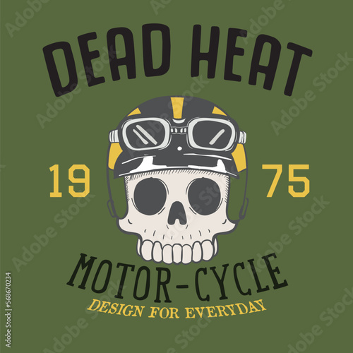 motorcycle garage badge with the dirty texture