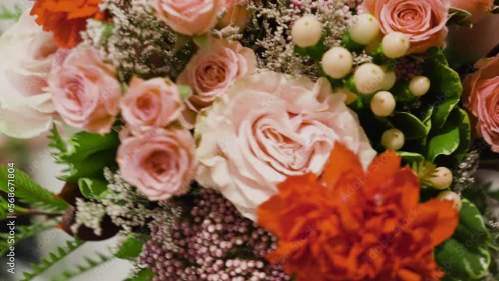 Close up twirl of flowers arranged in a bouquet for Valentine's day. Close up twirl of flowers arranged in a bouquet for Valentine's day.