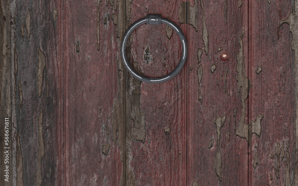 Colonial door of bricks and antique wood Colonial door of bricks and antique wood