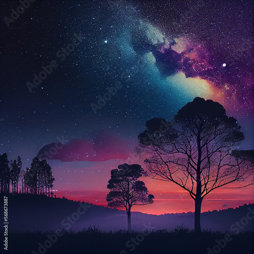 Wallpaper of the night sky. Generative ai