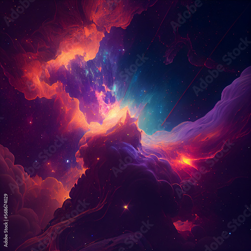 Wallpaper of stunning galaxy. generative ai