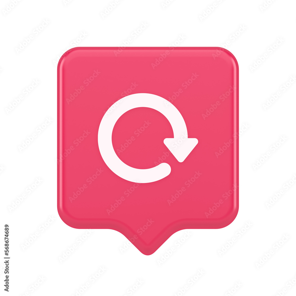 Circular arrow button curved dynamic loading progress navigation cursor 3d realistic speech bubble icon Circular arrow button curved dynamic loading progress navigation cursor 3d realistic speech bubble icon