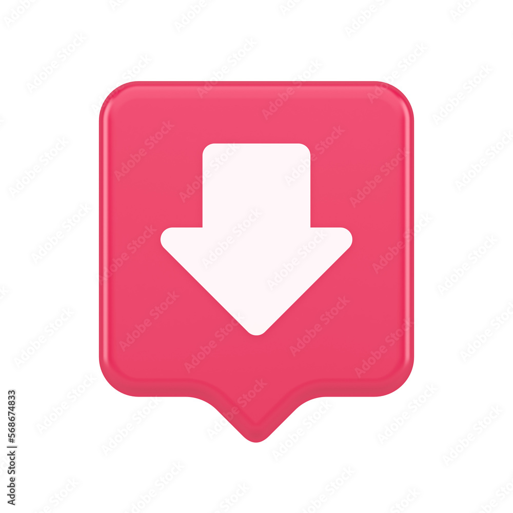 Arrow down button keyboard navigation pointer cyberspace downloading web app 3d speech bubble icon Arrow down button keyboard navigation pointer cyberspace downloading web app 3d speech bubble icon