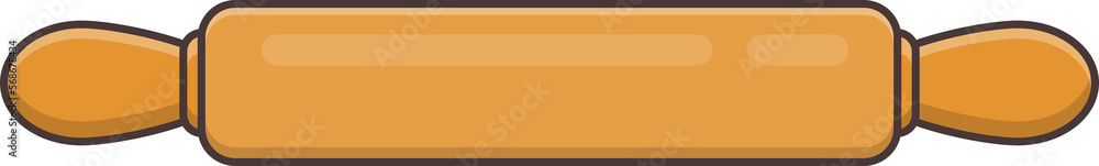 Fototapeta premium wooden rolling pin vector isolated