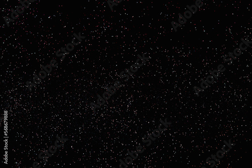 Delicate shine bokeh and particles on black backound for screen design.