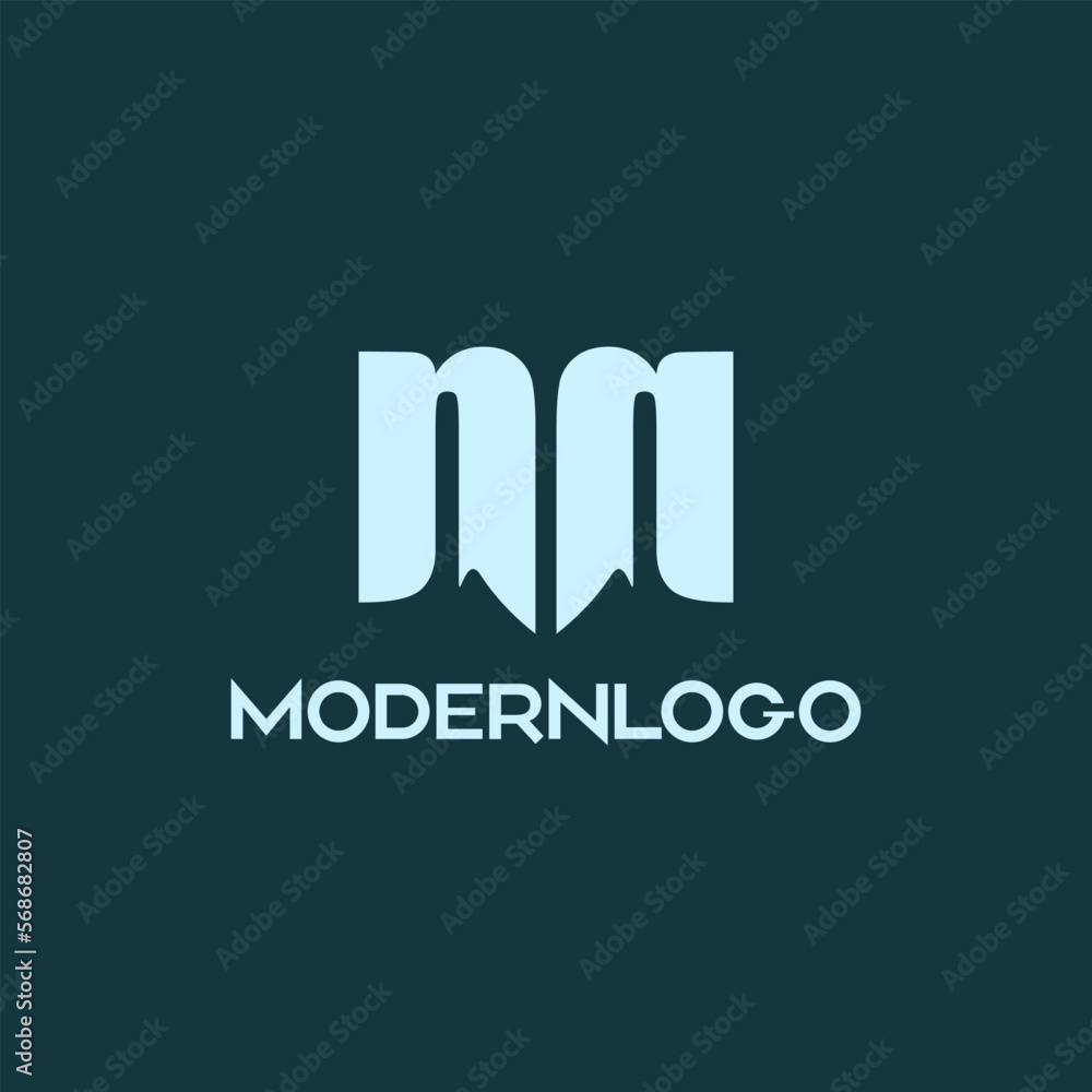 Modern Letter M and n n Logo. Modern Letter M and n n Logo.