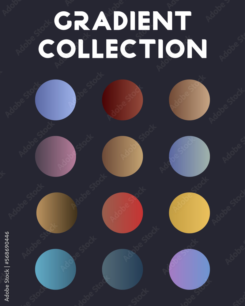 A large set of universal gradients. Vector illustration
