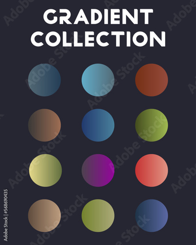 Obraz na płótnie A large set of universal gradients. Vector illustration w salonie