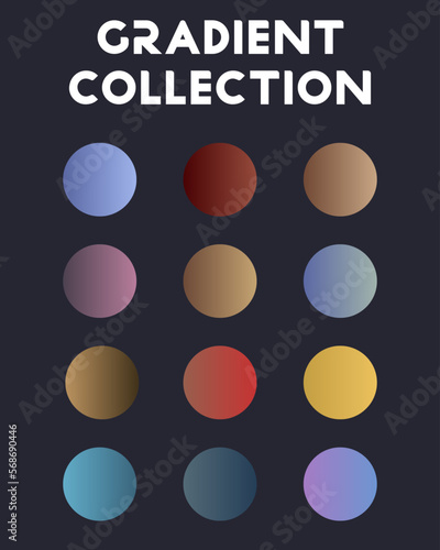 Obraz na płótnie A large set of universal gradients. Vector illustration w salonie