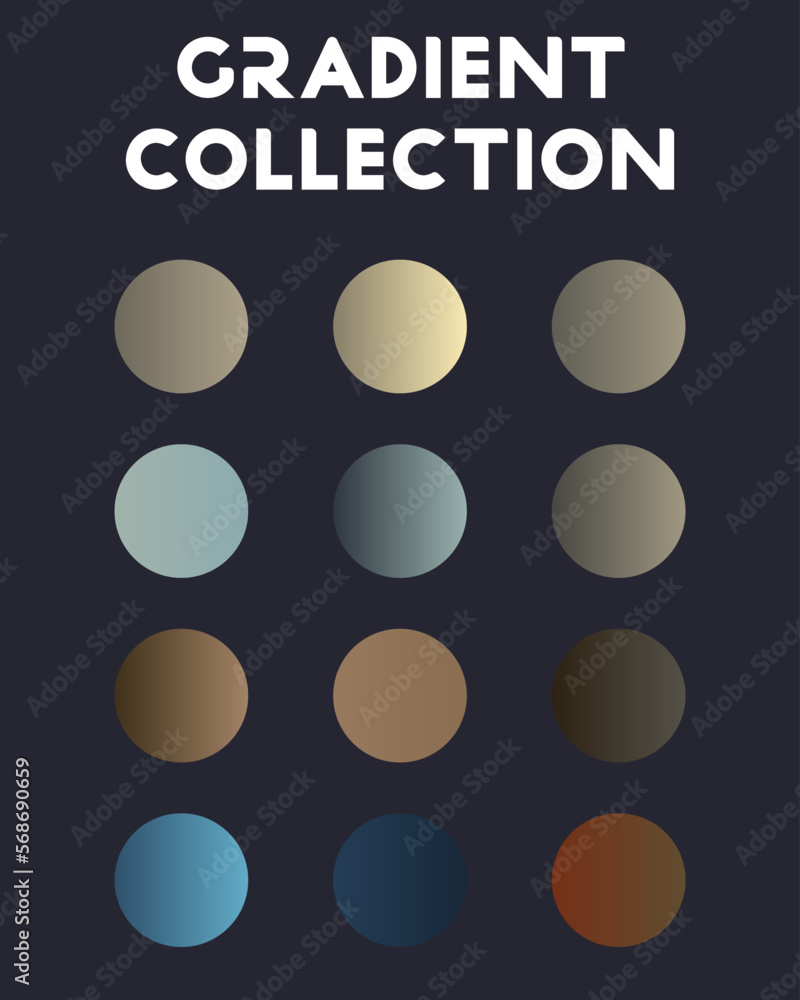 A large set of universal gradients. Vector illustration