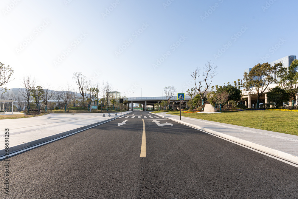 Naklejka premium road in city