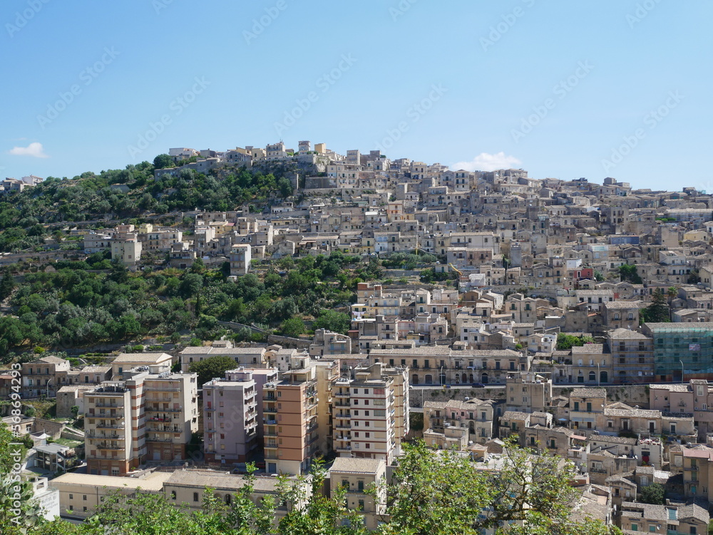 View of the old Italian city. Panoramic view of the ancient city. City in Italy. ancient city