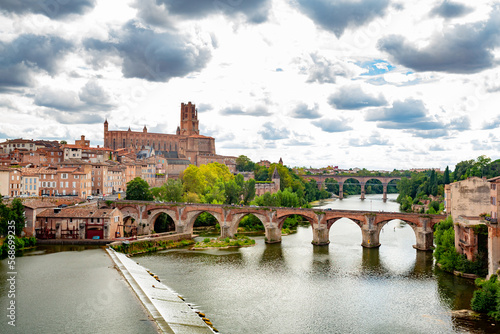 Canvas-taulu Albi, France. Old bridge view