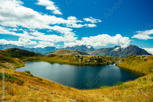 Lac Noir (Black lake) on Alpe d'Huez lake trail, France