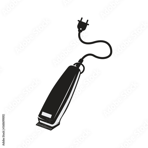 Electrical hair clipper or shaver vintage style Vector. photo