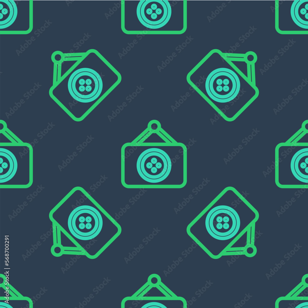 Line Tailor shop icon isolated seamless pattern on blue background. Vector Line Tailor shop icon isolated seamless pattern on blue background. Vector
