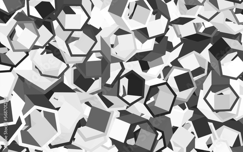 Light Gray vector pattern with colorful hexagons.