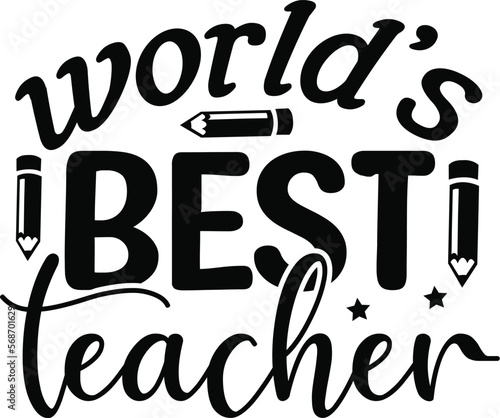 world's best teacher svg