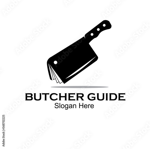 butcher guide logo design concept