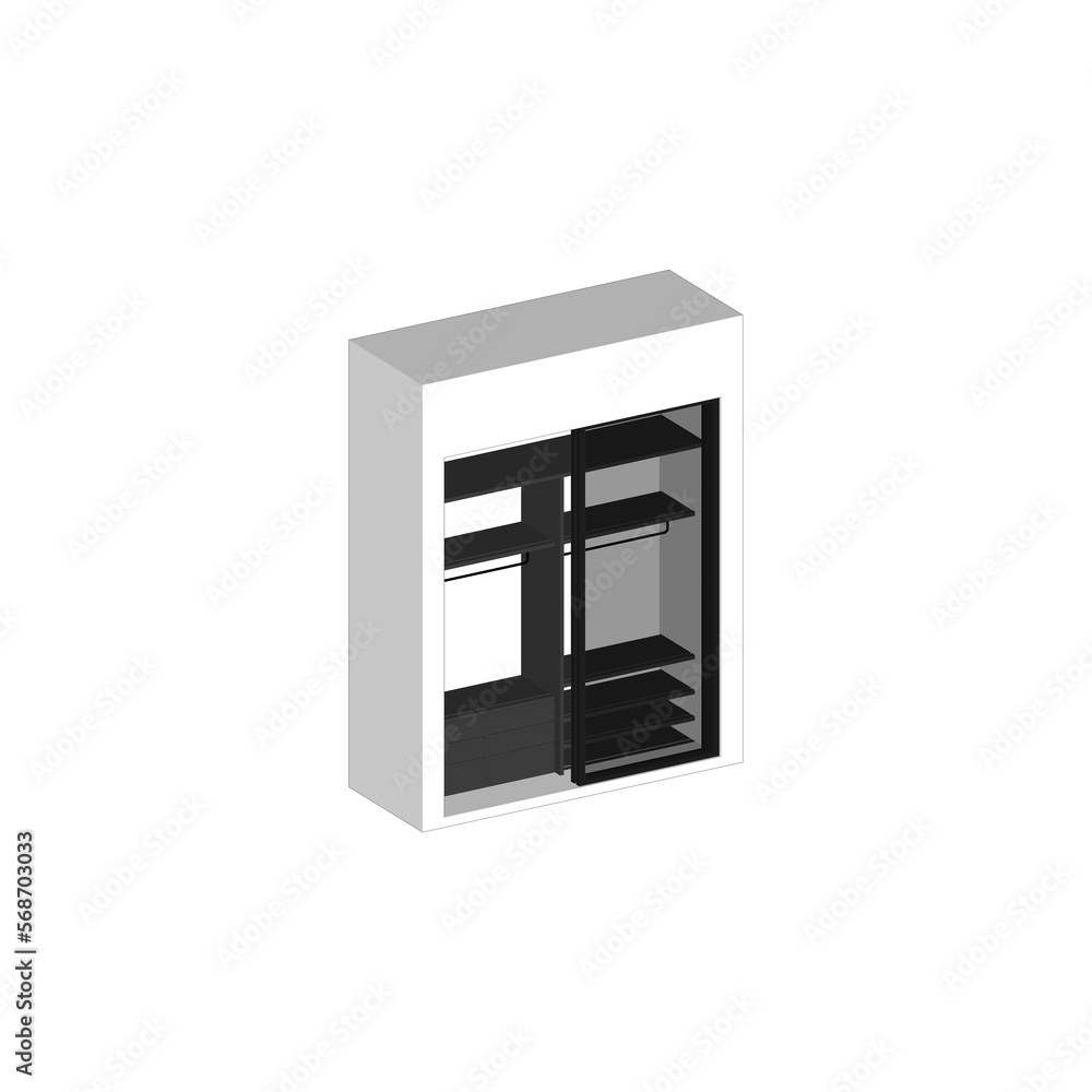 3D Concept Closet, rendered elevation/perspective/plan view, Vector, Colorful illustration
3D Concept Closet, rendered elevation/perspective/plan view, Vector, Colorful illustration