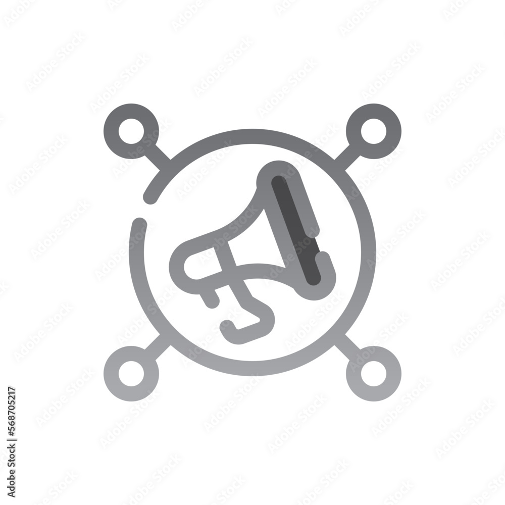 social marketing two tone gradient icon social marketing two tone gradient icon