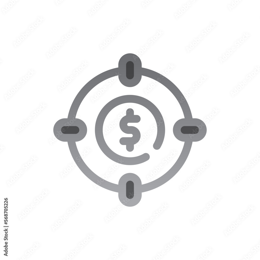 target two tone gradient icon target two tone gradient icon