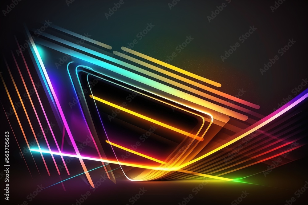 Abstract internet line technology with neon color effect. Generative AI Abstract internet line technology with neon color effect. Generative AI