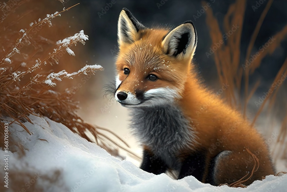 Fototapeta premium Red Fox Generative ai