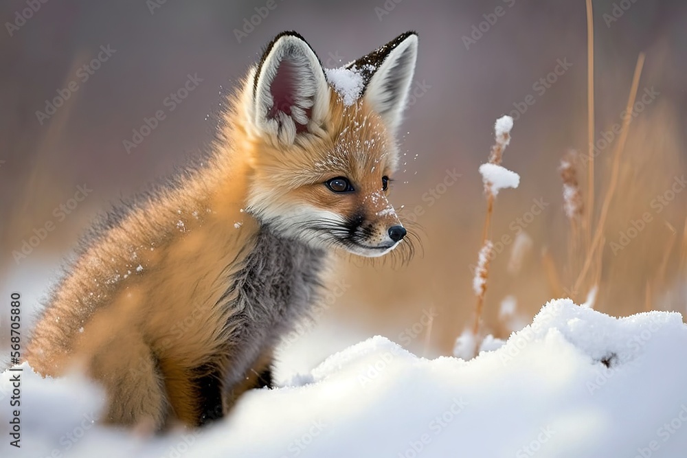 Fototapeta premium Wild Foxy Generative ai