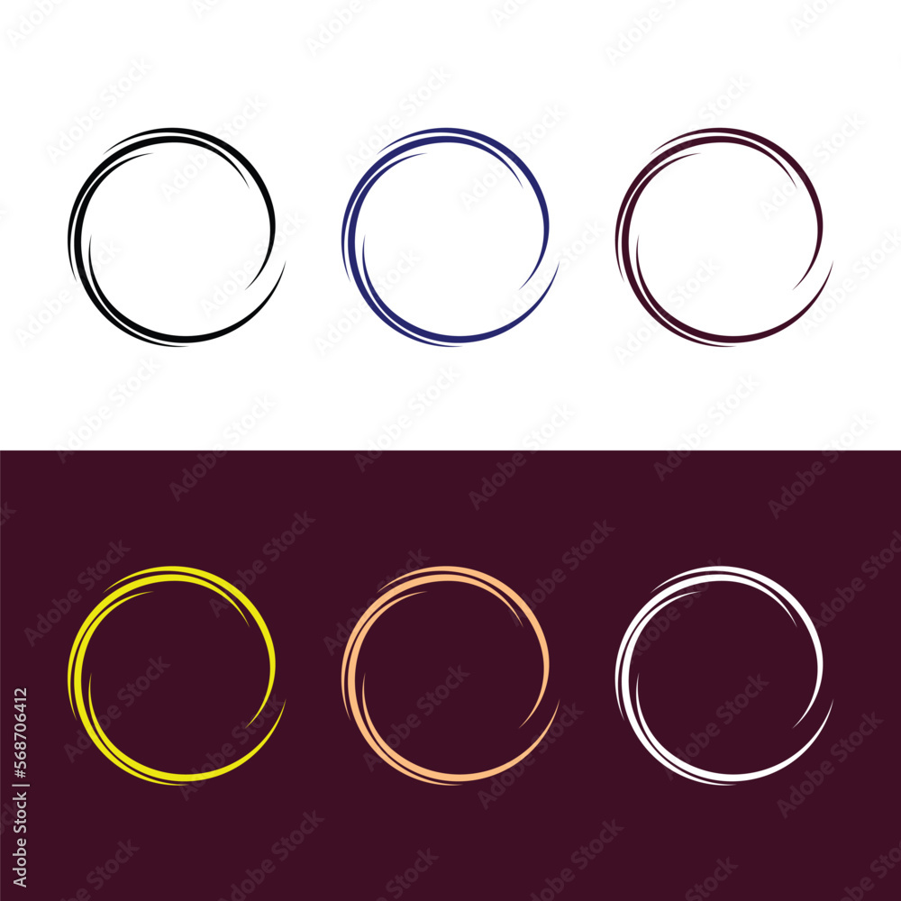 Circle vector logo template design . Circle icon . Circle silhouette Circle vector logo template design . Circle icon . Circle silhouette
