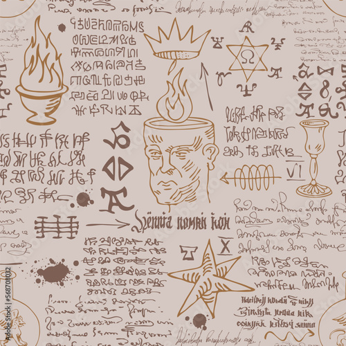 alchemical formula with encrypted symbols