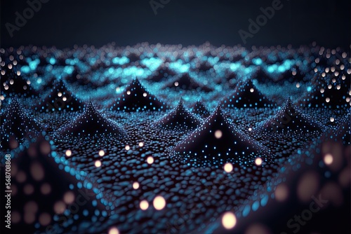 3d illustration of an abstract surface with tiny glowing lights © Sebastian Kaulitzki