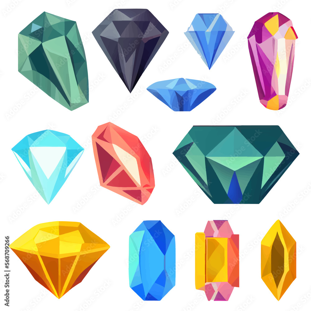vector set illustration in cartoon style of golden trophy and stones ...