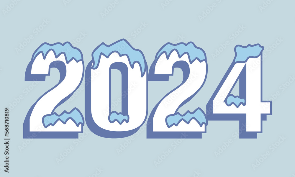 The Ice 2024 design, new year 2024 Stock Vector Adobe Stock