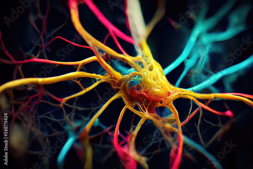 3d illustration of a human neuron