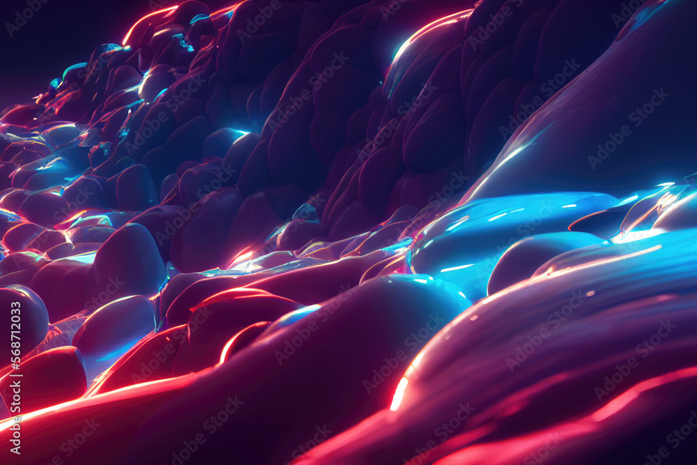 Obraz premium 3d illustration of proliferating volumetric bacteria