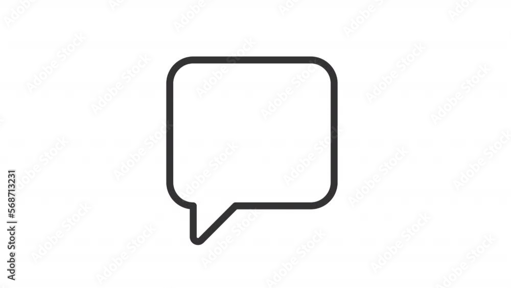 Animated chat bubble linear icon. Social media interaction. Messenger conversation. Seamless loop HD video with alpha channel on transparent background. Outline motion graphic animation Animated chat bubble linear icon. Social media interaction. Messenger conversation. Seamless loop HD video with alpha channel on transparent background. Outline motion graphic animation