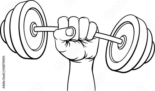 Weight Lifting Fist Hand Ho...