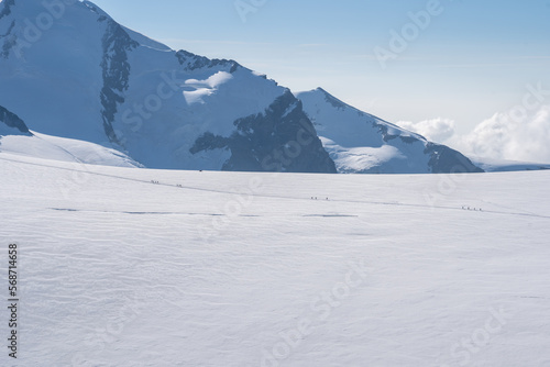 Summer day on the glacier of Zermatt, Switzerland photo