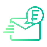send money gradient icon