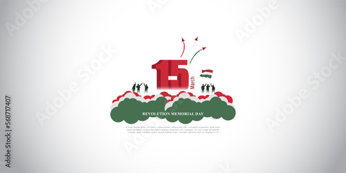 Vector illustration for Hungary Revolution Memorial Day