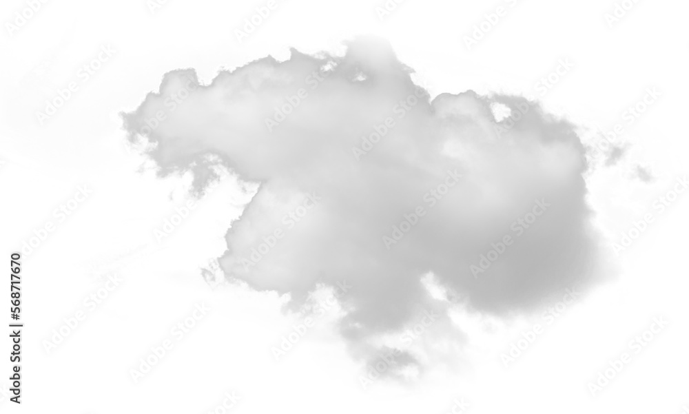 Isolated PNG cutout of a cloud on a transparent background, ideal for photobashing, matte-painting, concept art
